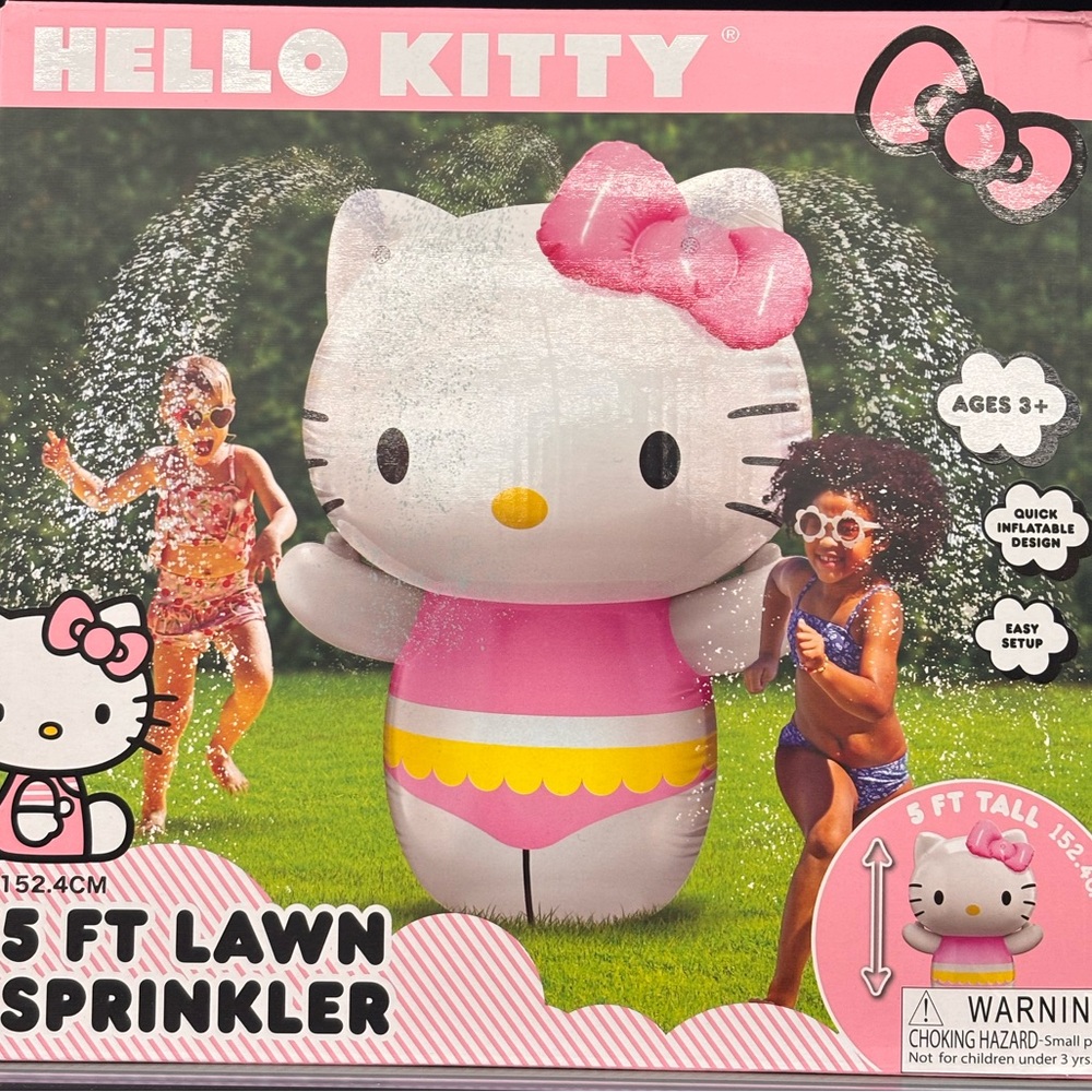 Large hello kitty inflatable outdoor lawn sprinkler decoration toy 5 ft